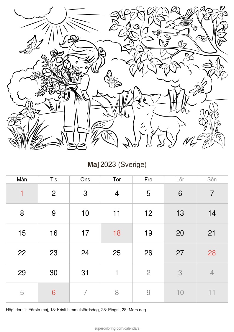 Kalender maj sverige