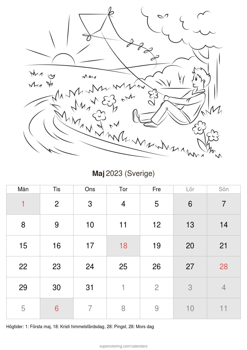 Kalender maj sverige