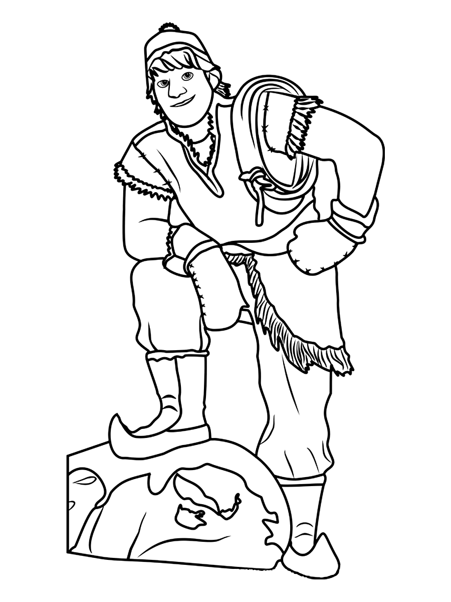 Kristoff coloring pages printable for free download