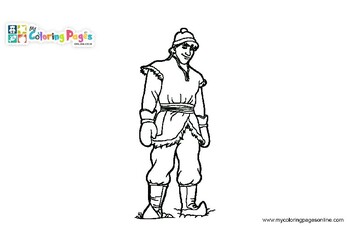 Online kristoff frozen coloring pages for kids by the learning apps