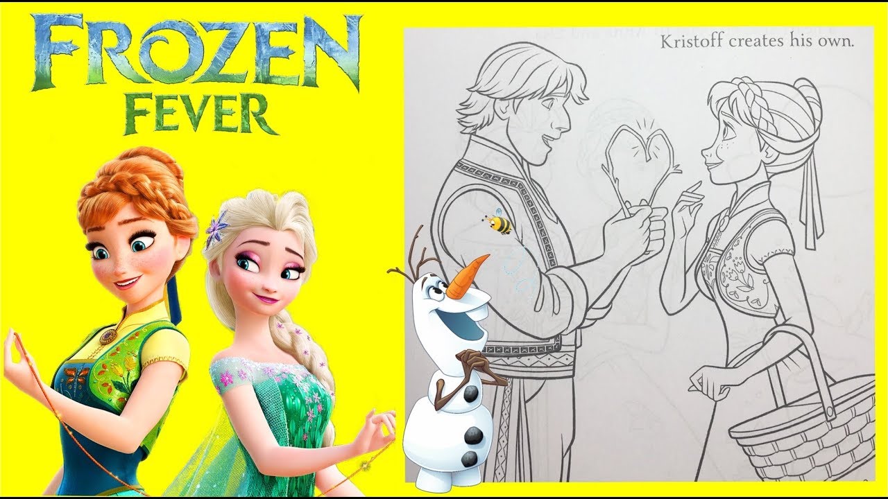 Coloring pages frozen fever kristoff and anna for kids preschool