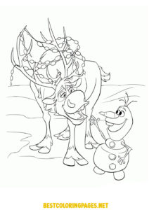 Frozen coloring pages