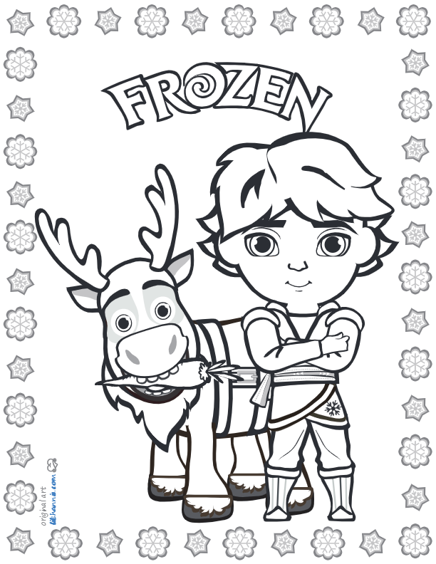 Lil frozen coloring page