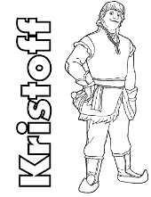 Frozen coloring page of kristoff and elsa