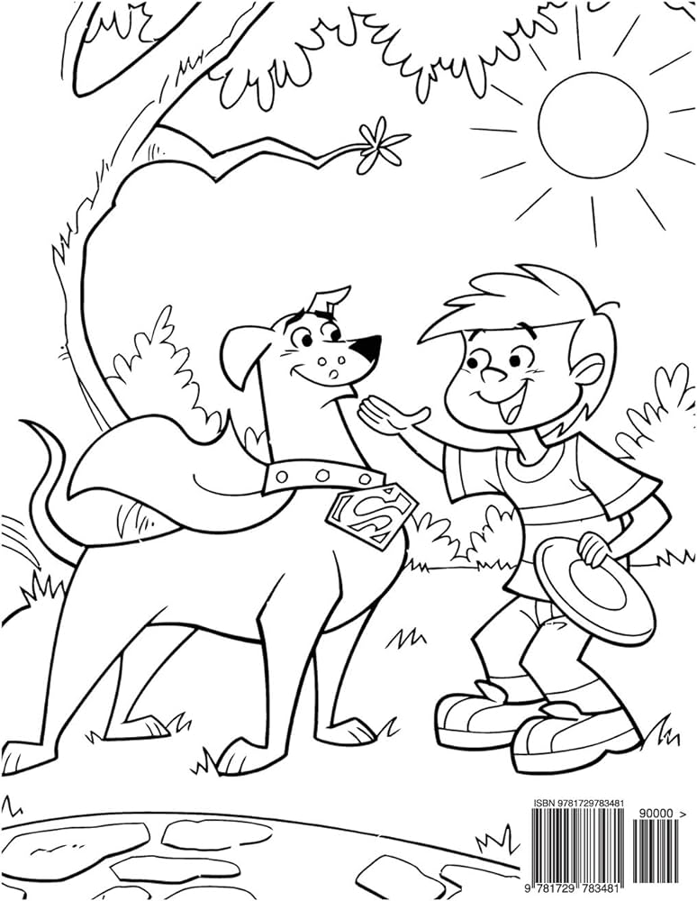 Krypto the superdog coloring book coloring book for kids and adults activity book with fun easy and relaxing coloring pages books