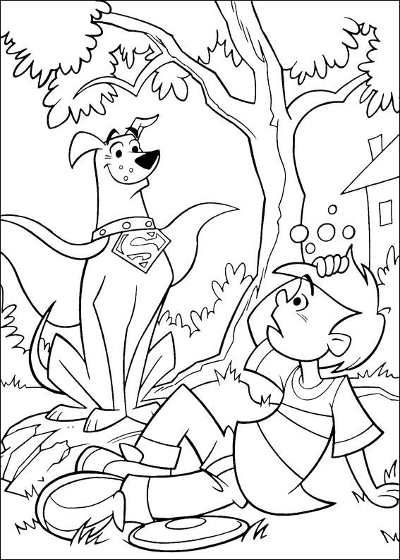 Krypto superman dog coloring page
