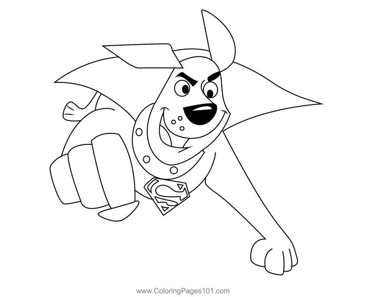 Krypto superpee colorg page colorg pages colorg pages for kids prtable colorg pages