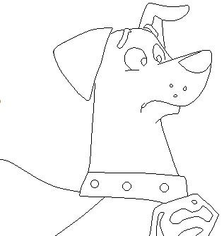 Krypto the superdog lineart by brianamcginnis on