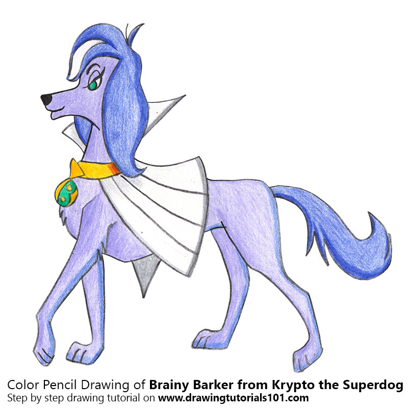 Â brainy barker from krypto the superdog with color