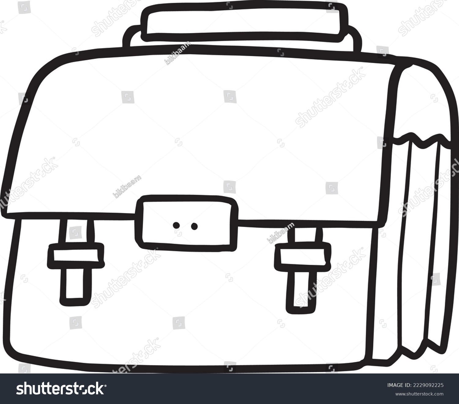 Bag stuff cartoon doodle kawaii anime stock