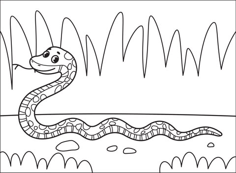 Snake coloring page free printable coloring pages
