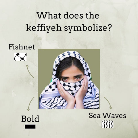 Whats the symbolism of keffiyeh patterns handmade palestine