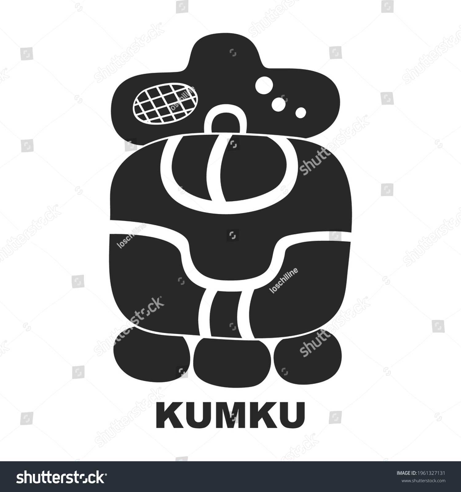 Vector icon glyph maya haab calendar stock vector royalty free