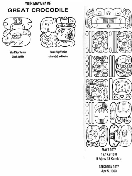 Mayan crocodile by kaa