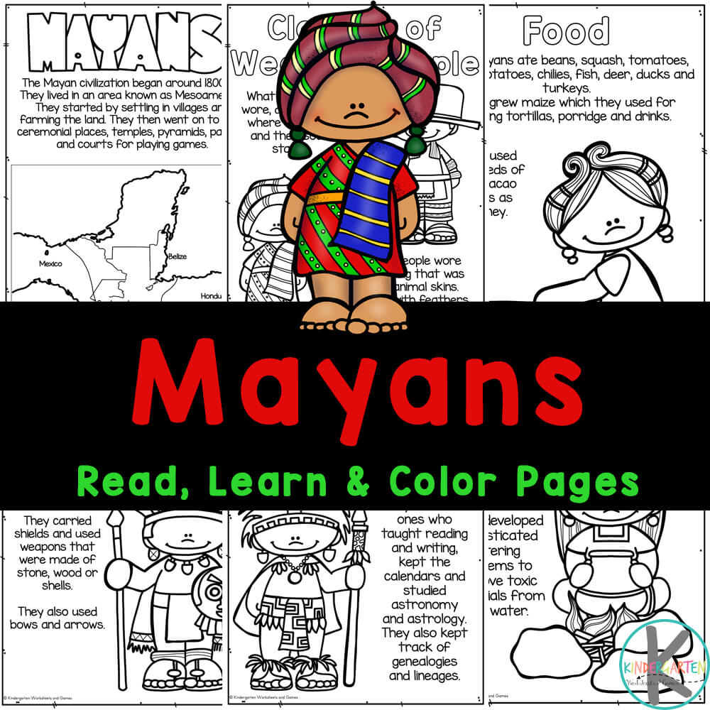Free printable maya coloring pages for kids to read color learn
