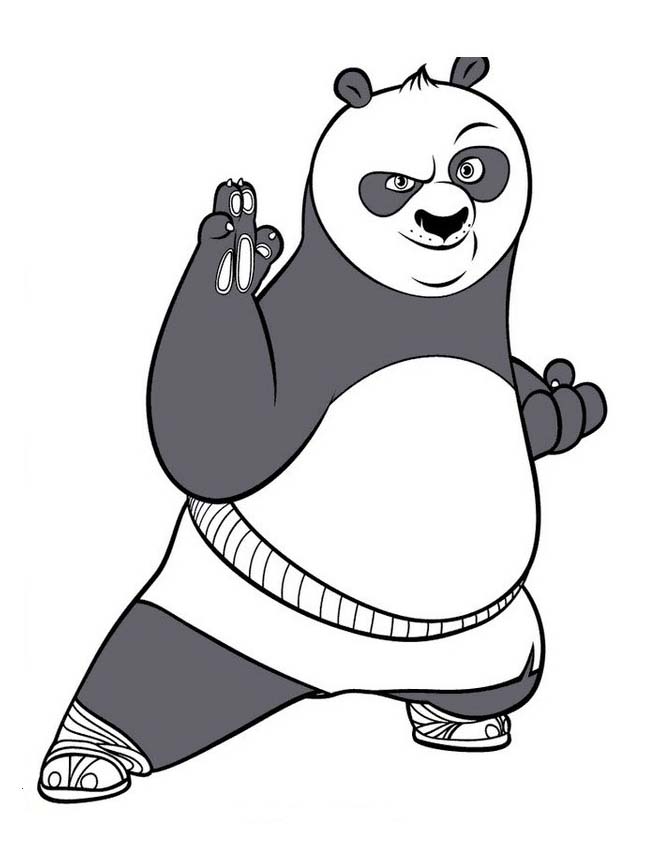 Free kung fu panda drawing to print and color