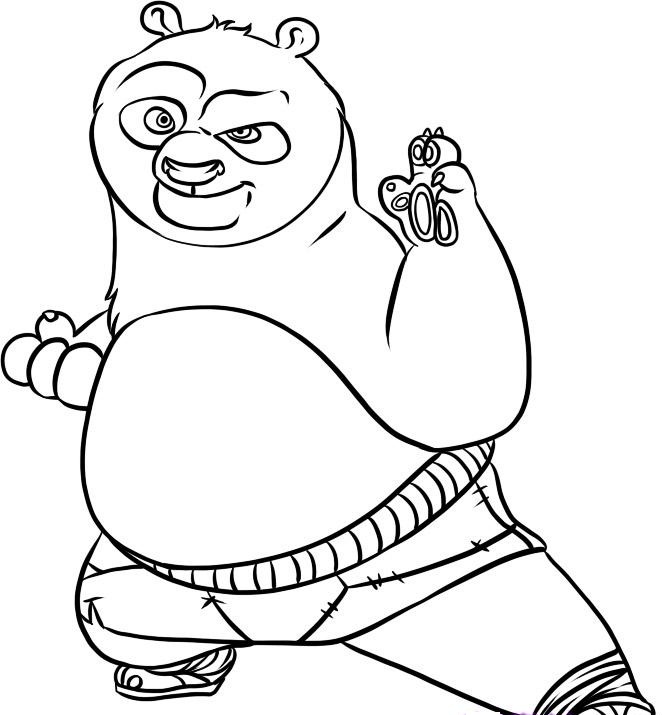 Free printable kung fu panda coloring pages for kids