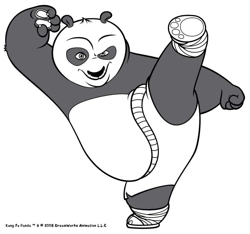 Best kung fu panda coloring pages for kids