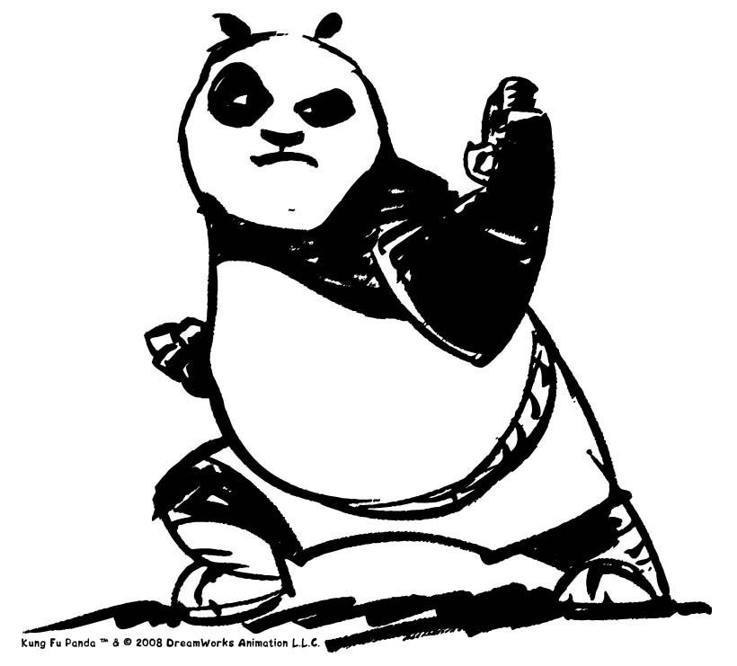 Kung fu panda po coloring pages