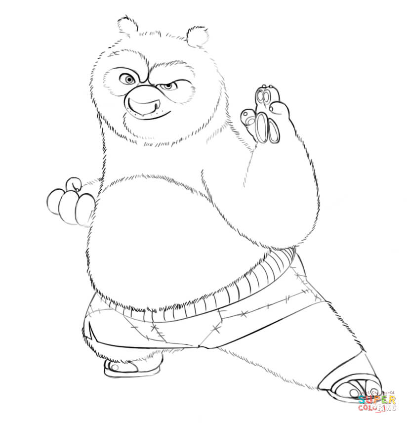 Master po ping coloring page free printable coloring pages