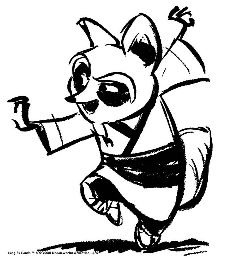 Master shifu attacking coloring pages