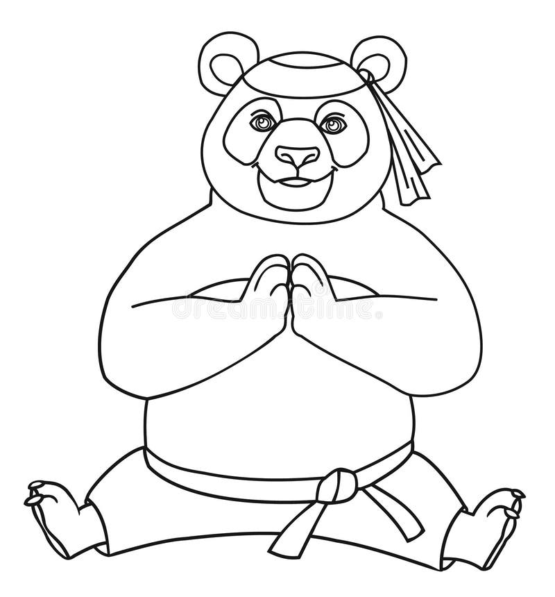 Karate panda stock illustrations â karate panda stock illustrations vectors clipart