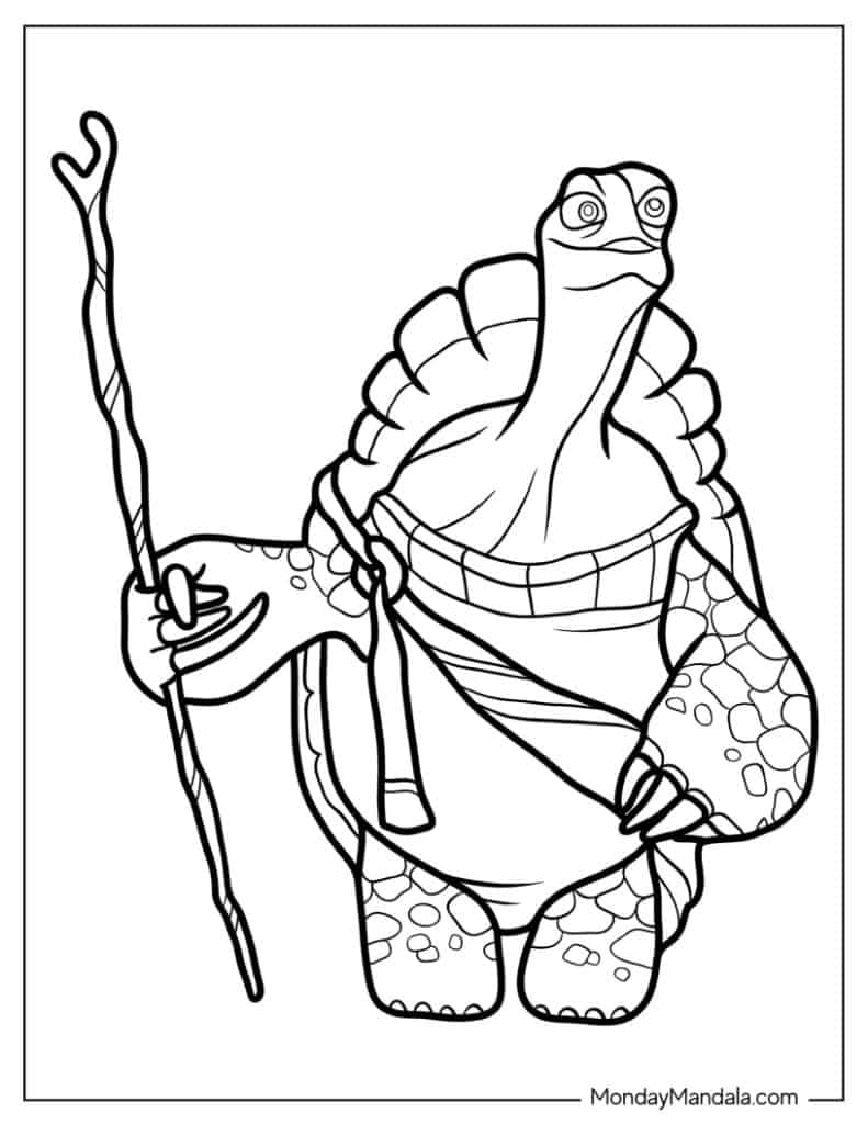 Kung fu panda coloring pages free pdf printables