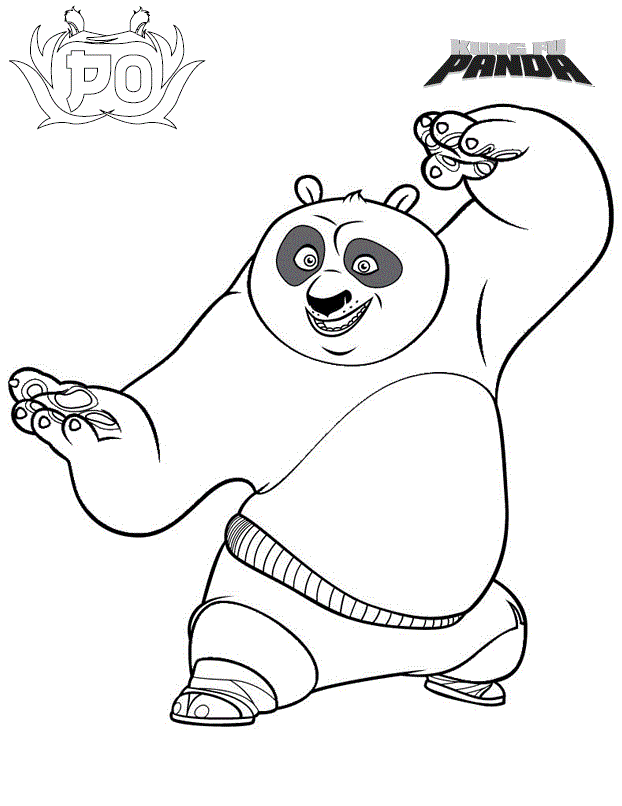 Free printable kung fu panda coloring pages for kids