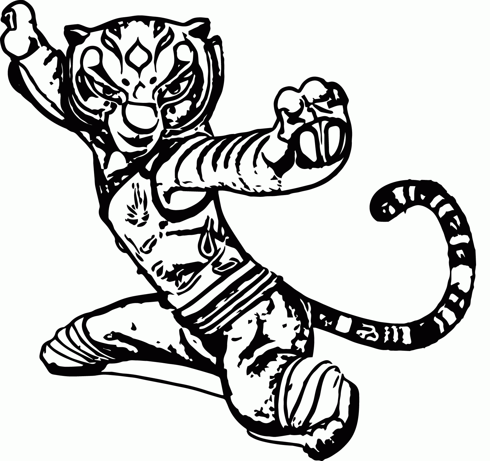 Tigress kung fu panda coloring pages