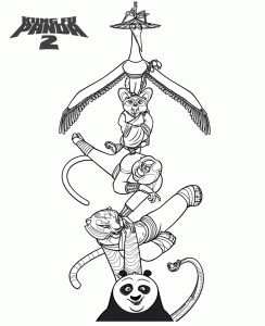 Kung fu panda coloring pages to print for kids