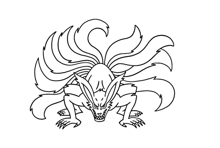 Kurama coloring pages