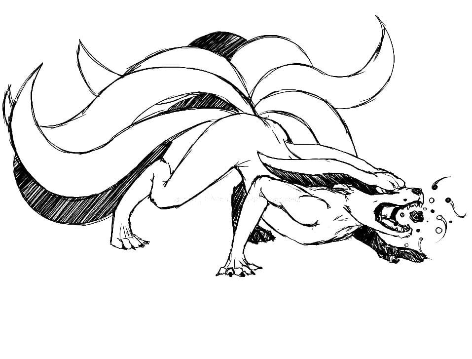 Kurama skill coloring page