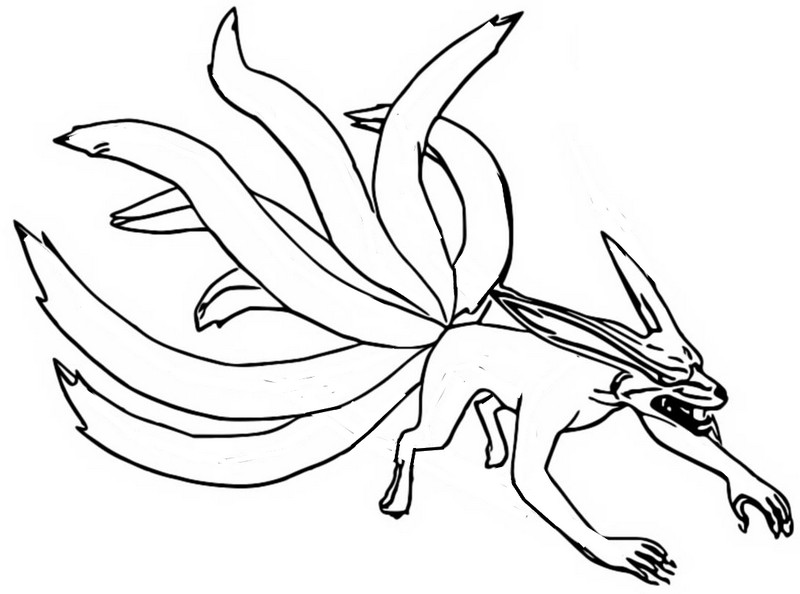 Coloring page fortnite naruto kurama