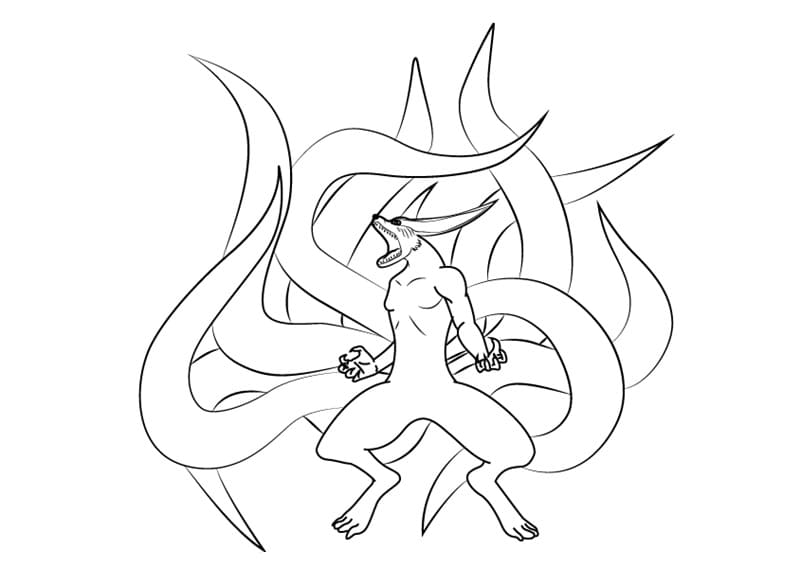 Kurama coloring pages