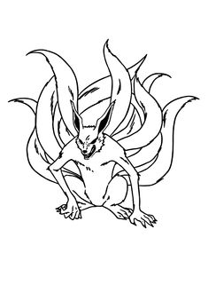 Kurama coloring pages
