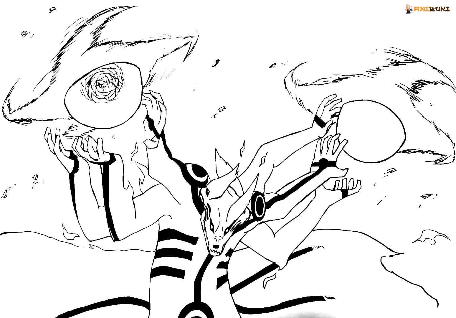 Kurama coloring pages