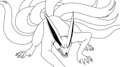 Kurama coloring pages for free