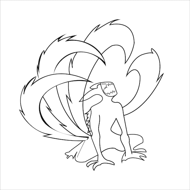 Premium vector horror coloring page for kids