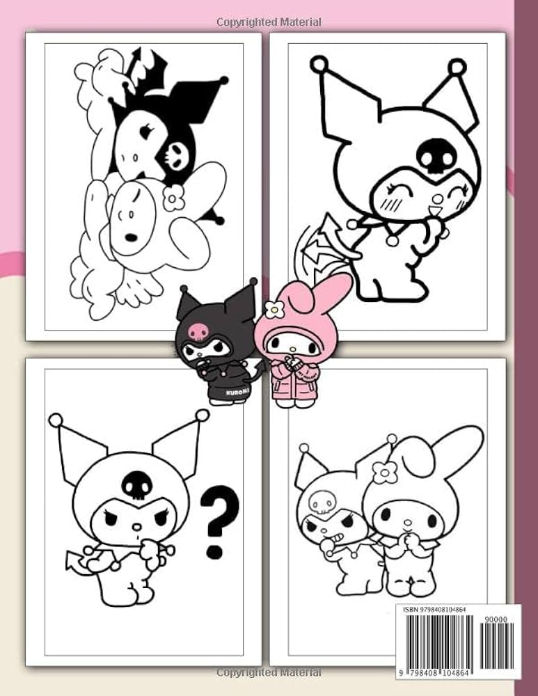 Kuromi coloring book kuromi creature coloring books for kids and adults gifted adult colouring pages funfor fans of all ages lavon butcher books