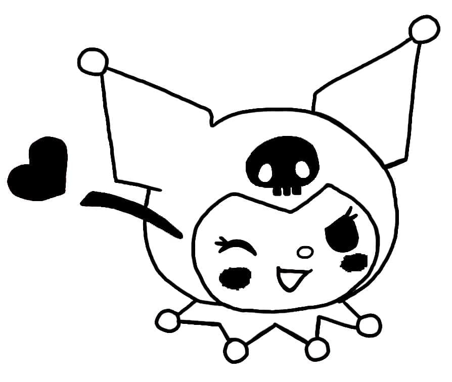 Cute kuromi coloring page