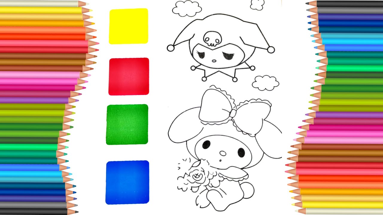 Ððdiy how to make melody and kuromi coloring ð