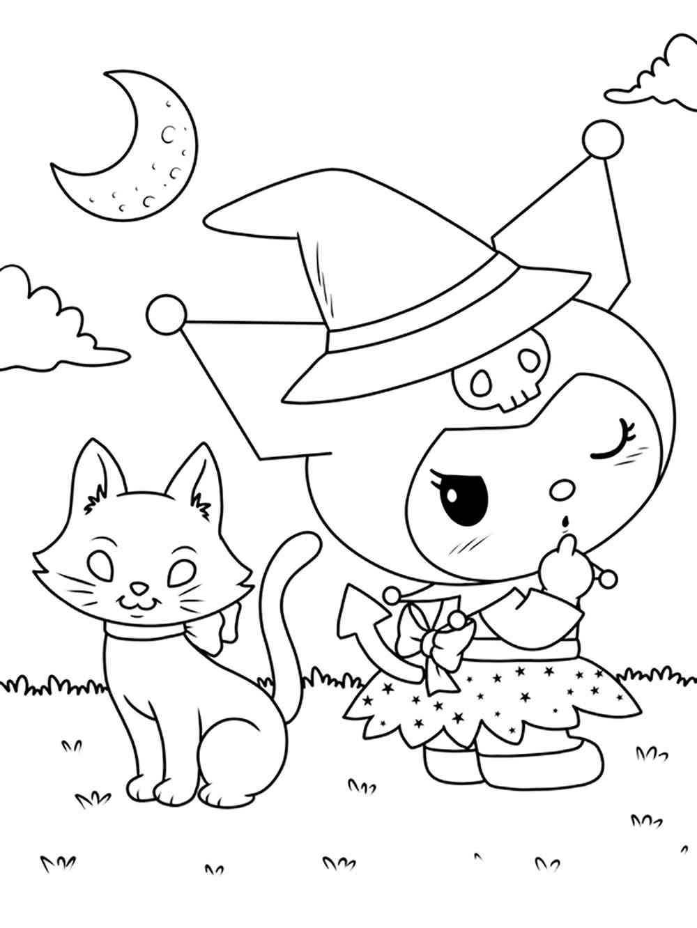 Kuromi coloring pages