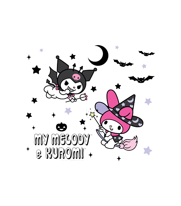 My melody and kuromi halloween sticker by furkak mujiu