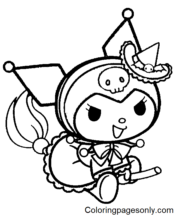 Kuromi coloring pages printable for free download