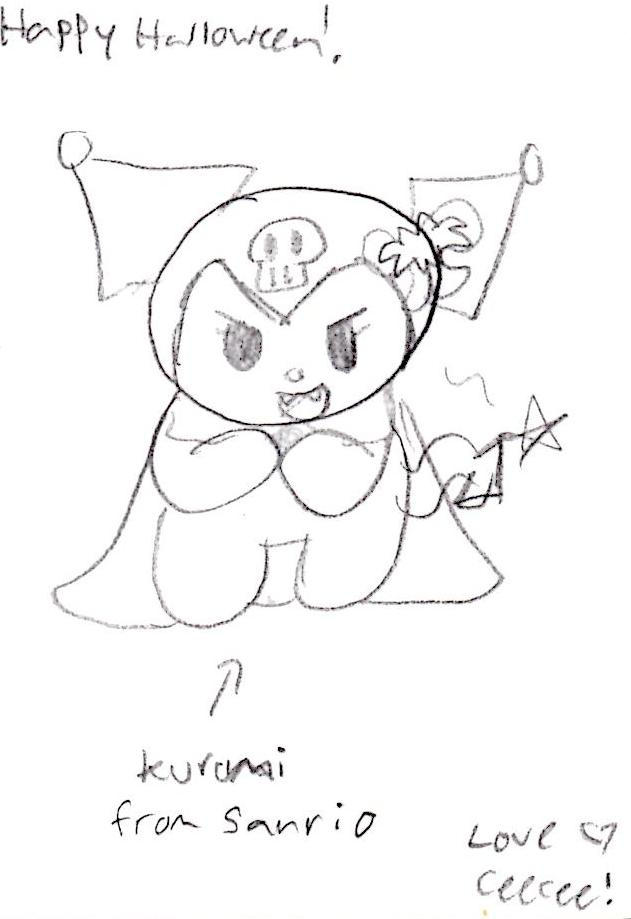 Kuromi halloween card by ceeceeroxx on