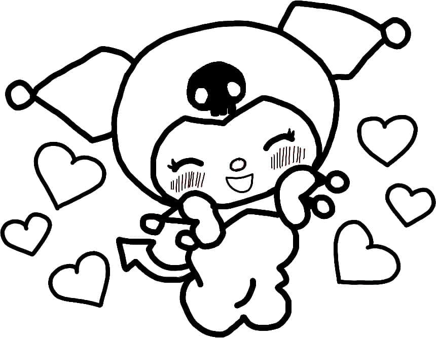 Kuromi coloring pages