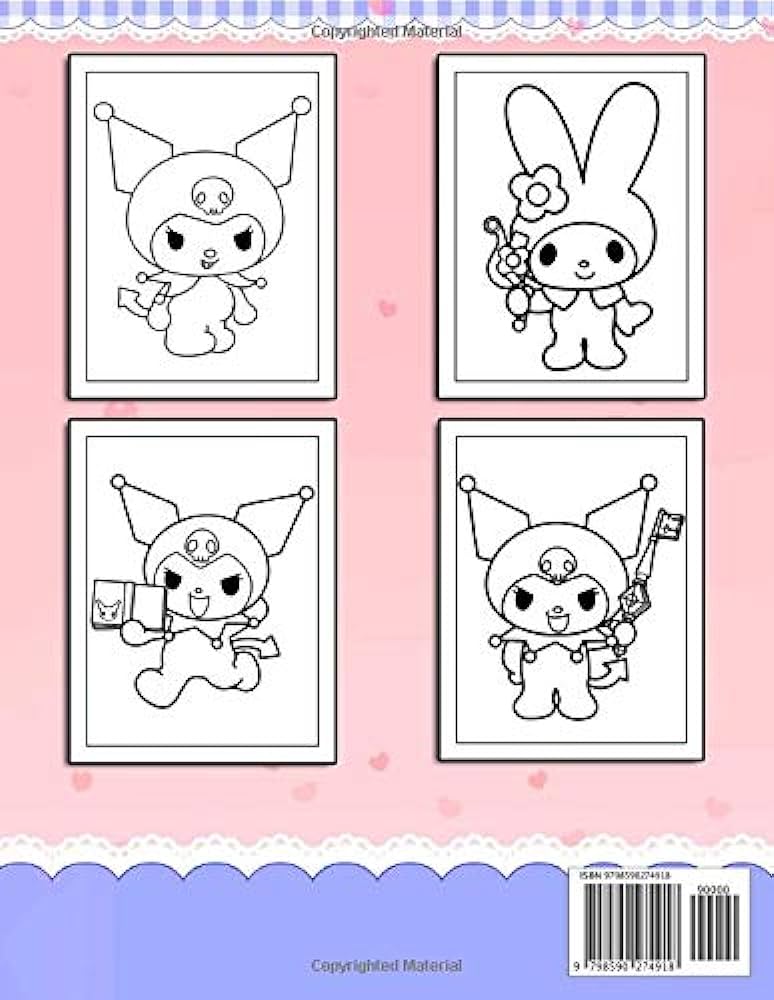 Kuromi coloring book an adorable coloring book with high quality illustrations of kuromi for relaxation prevost roland books