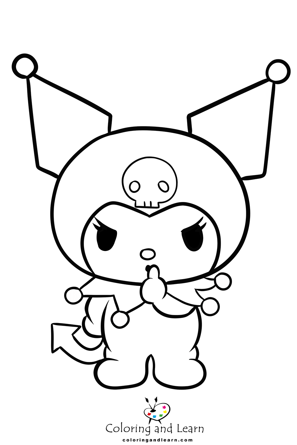 Kuromi coloring pages