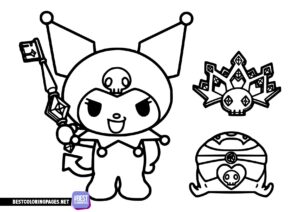 Kuromi coloring pages