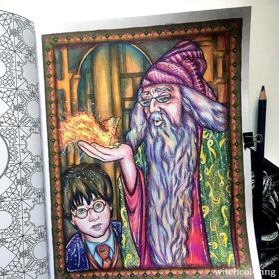 Ð anna ððð on instagram âalbus dumbledore and harry potter ðð harry potter magical creatures coloring book ðð harrypottâ desenhos harry potter desenhos